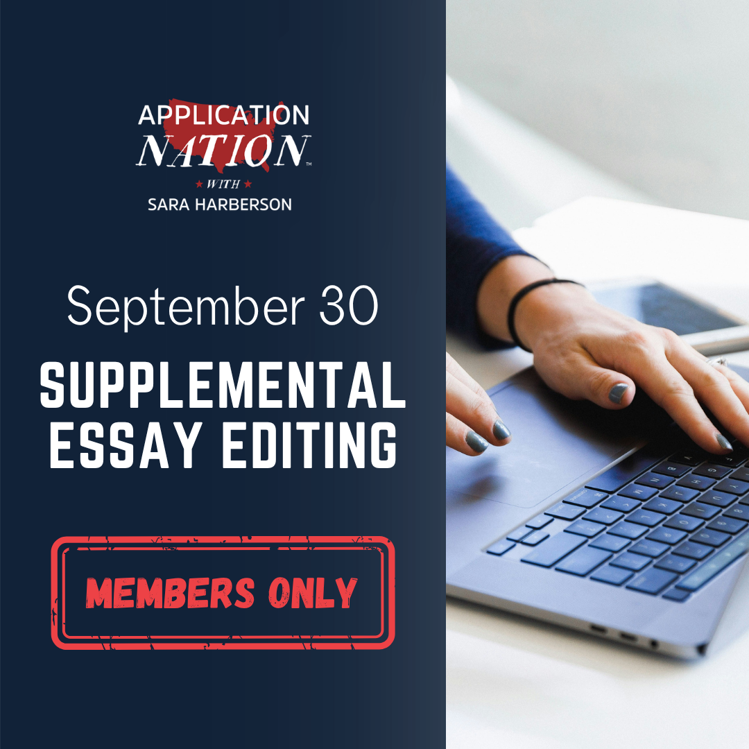 September 30 Supplemental Essay Editing